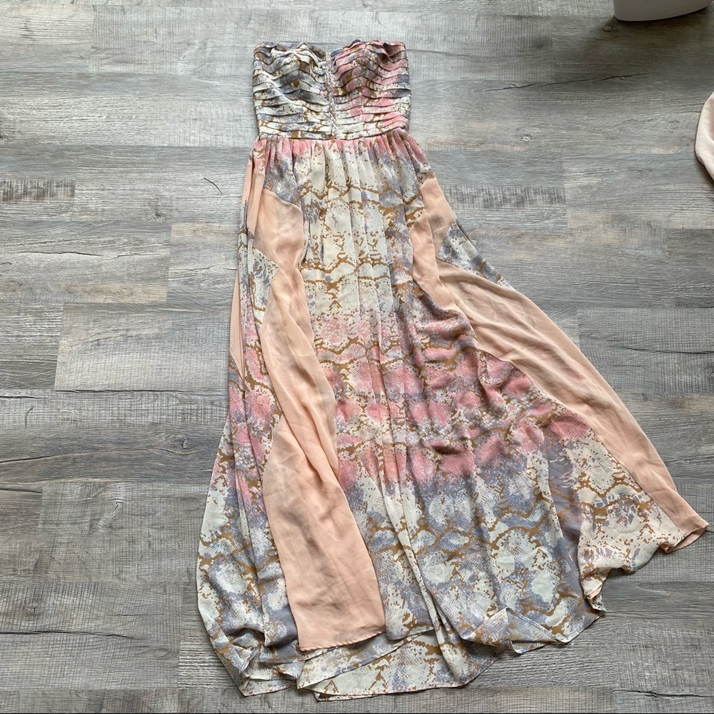 Charlie Jade Snake Print Multi Color Dress Size Small